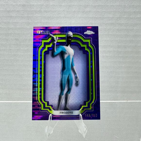 Disney Topps Chrome 2024 Frozone Purple Pulsar /150 Pixar The Incredibles - Picture 1 of 5